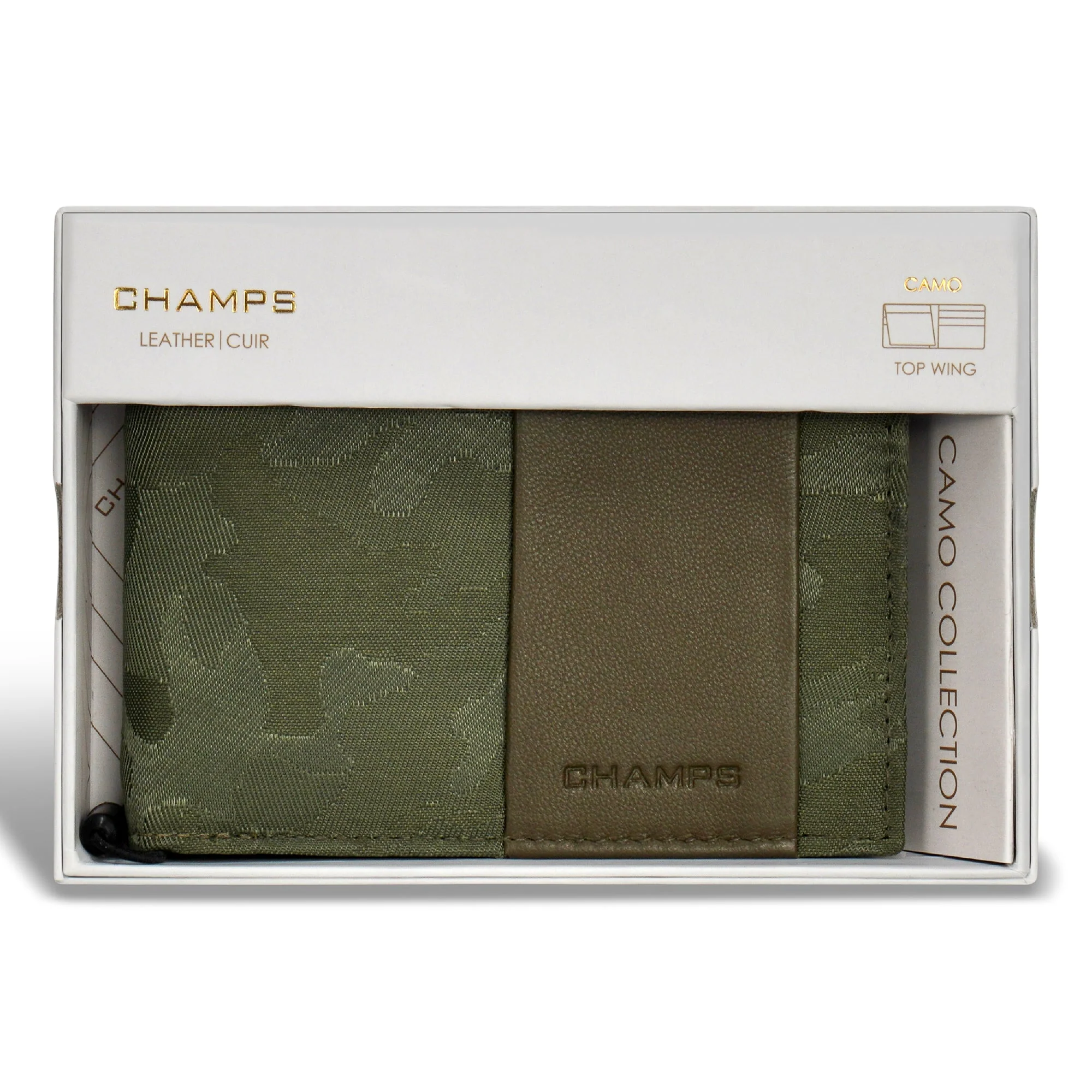 Champs Camo Leather Top Wing Wallet - Image 12