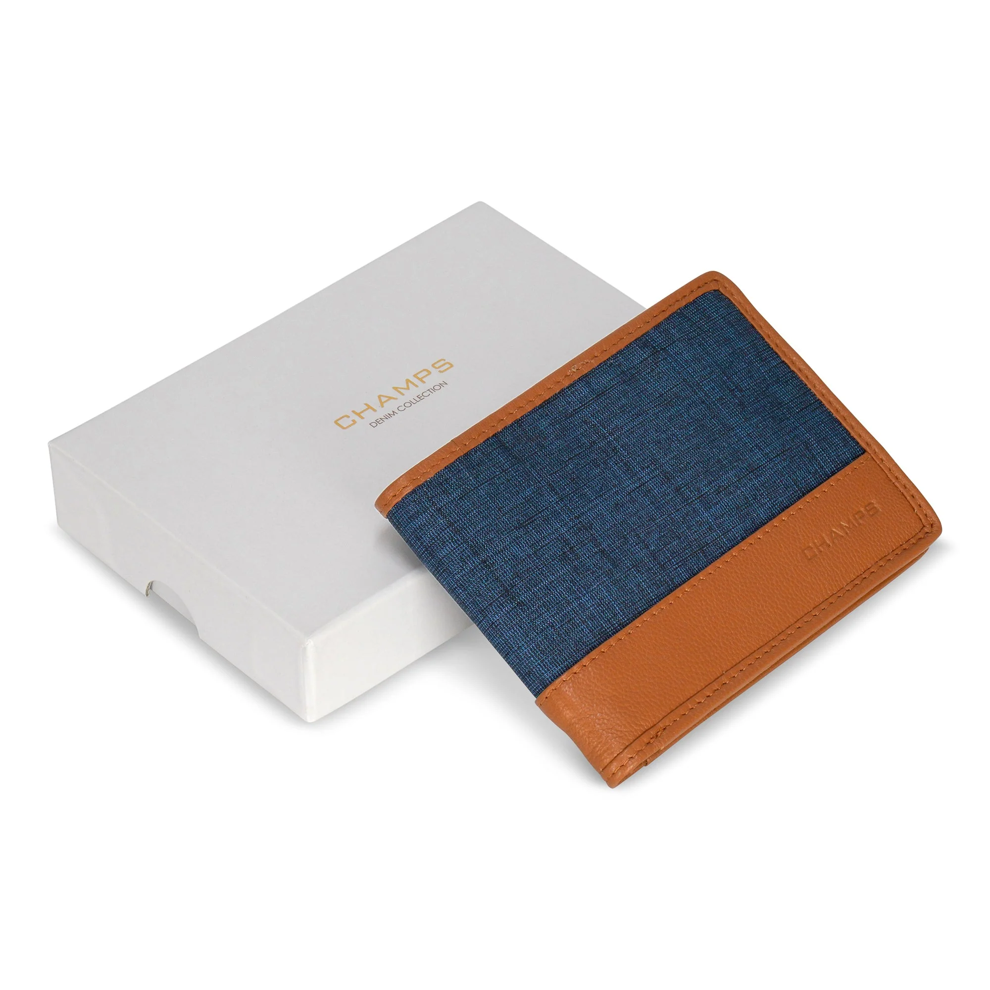 Champs Denim Leather Bi-Fold Wallet - Image 9