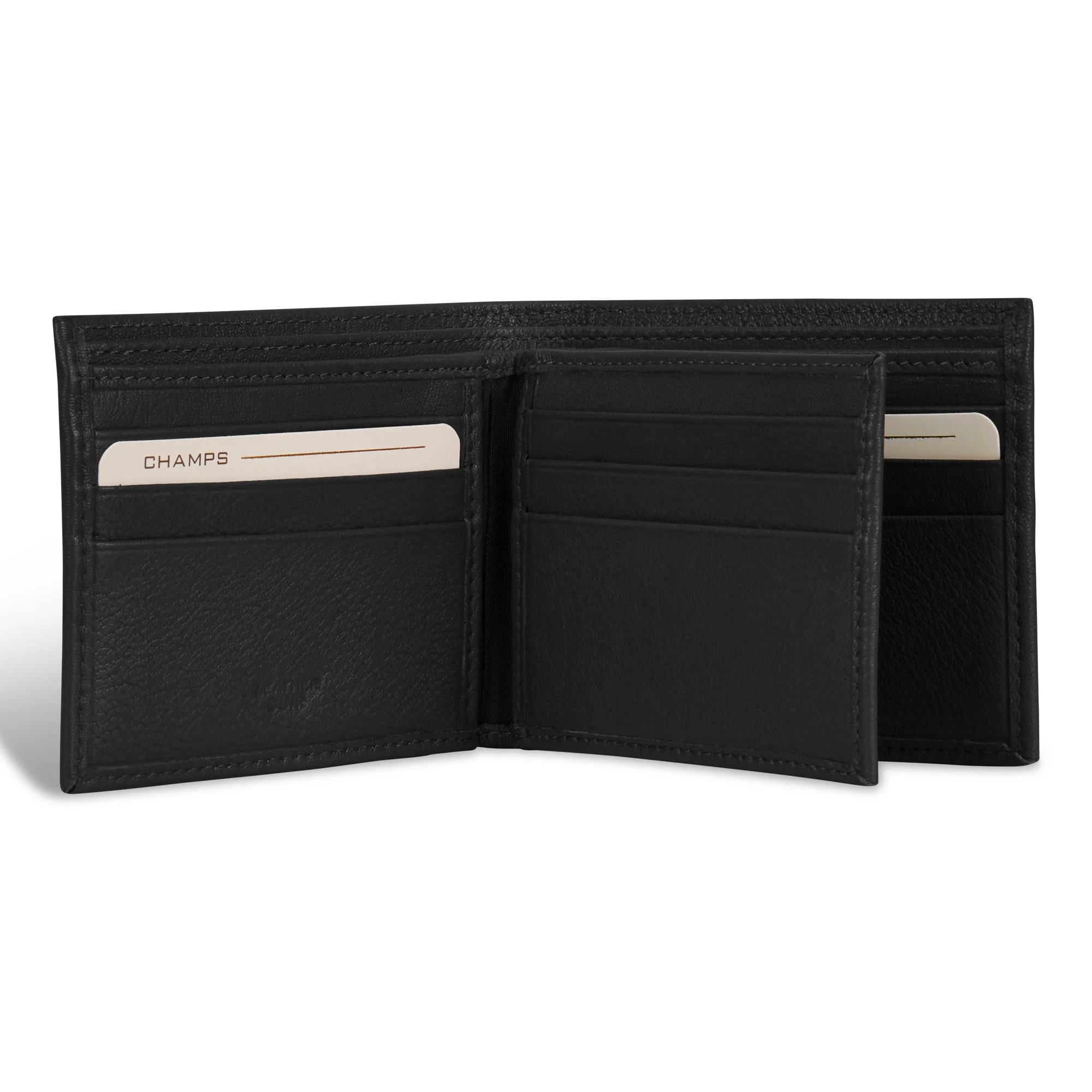 Champs Onyx Leather Center Wing Wallet - Image 4