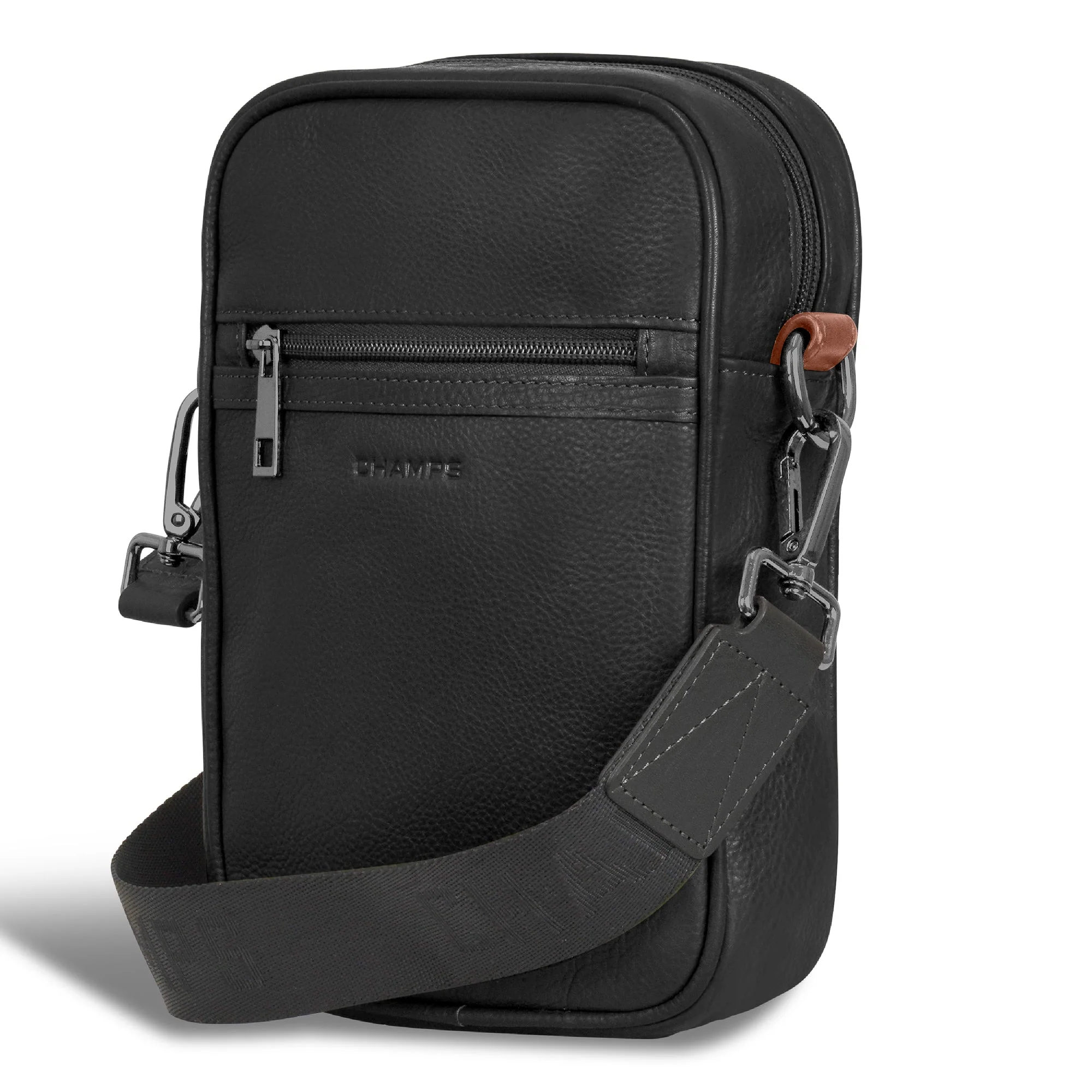 Champs Onyx Leather Vertical Cross-Body Bag - Image 3