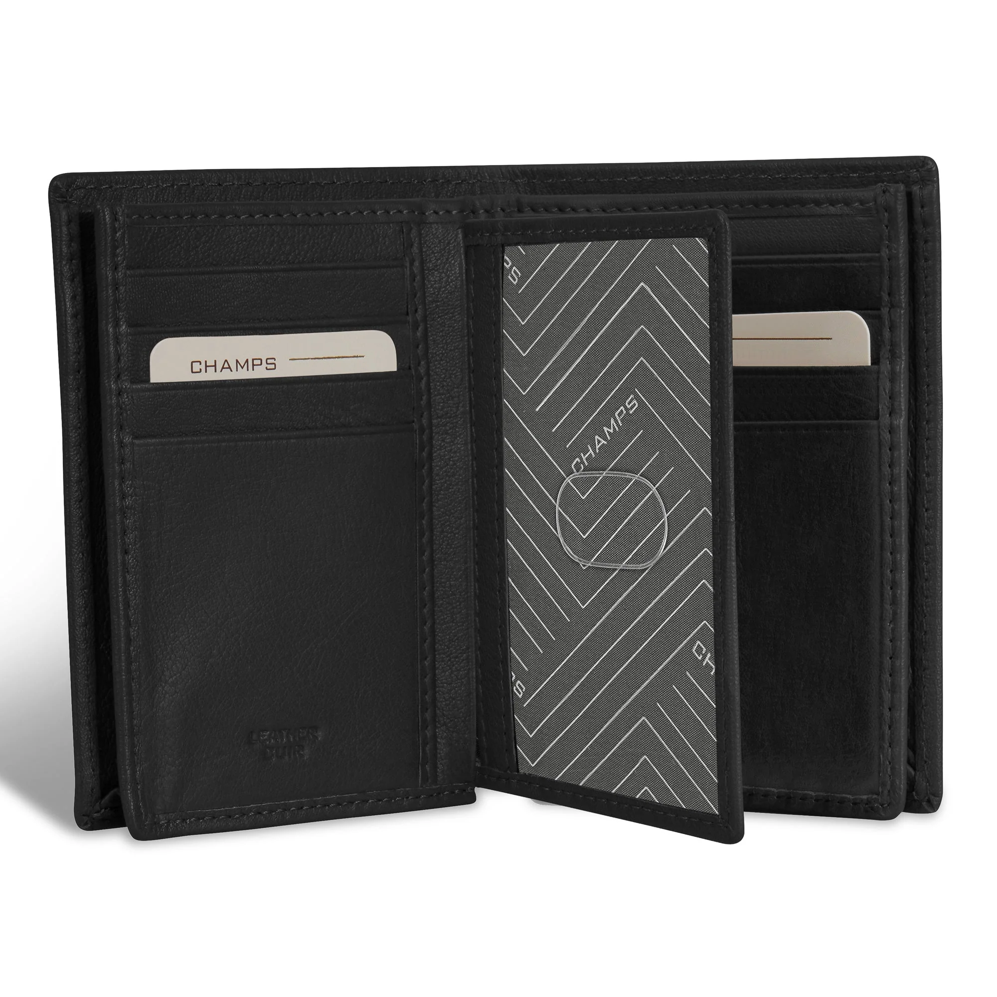 Champs Onyx Leather Vertical Wallet - Image 3