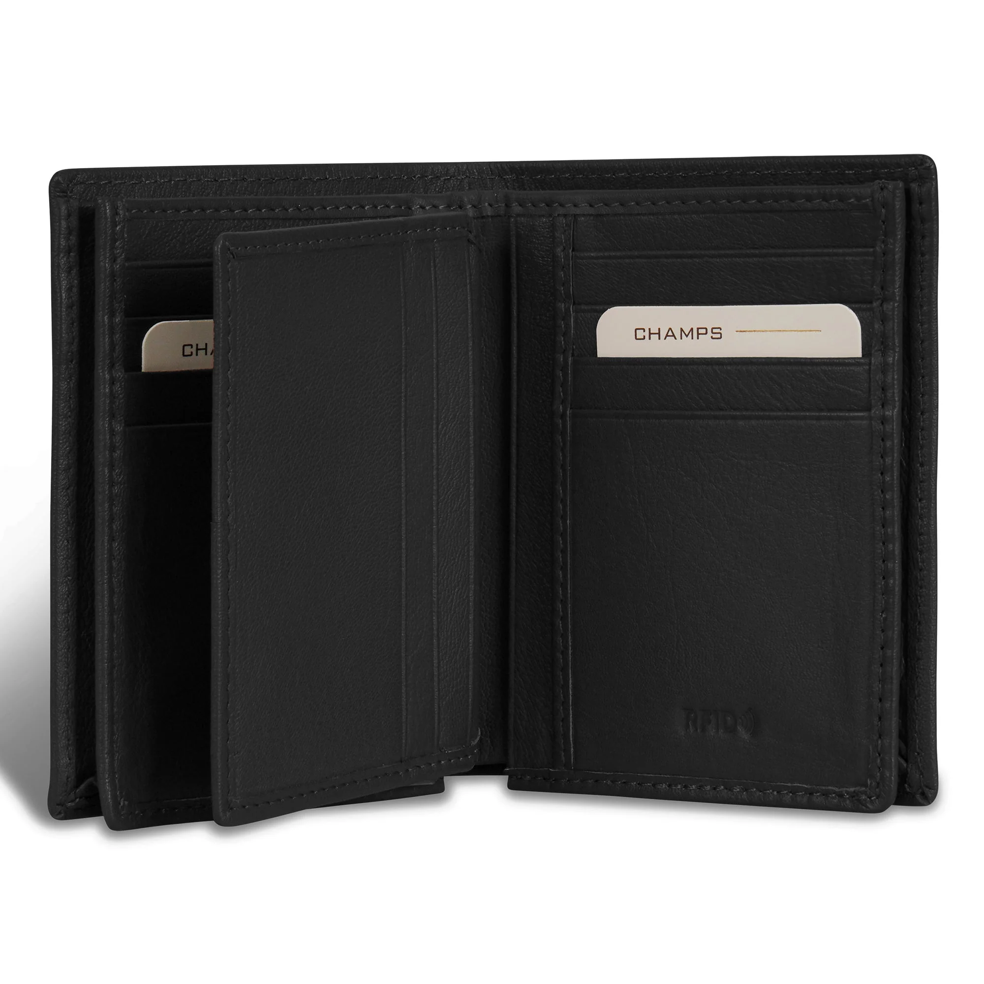 Champs Onyx Leather Vertical Wallet - Image 4